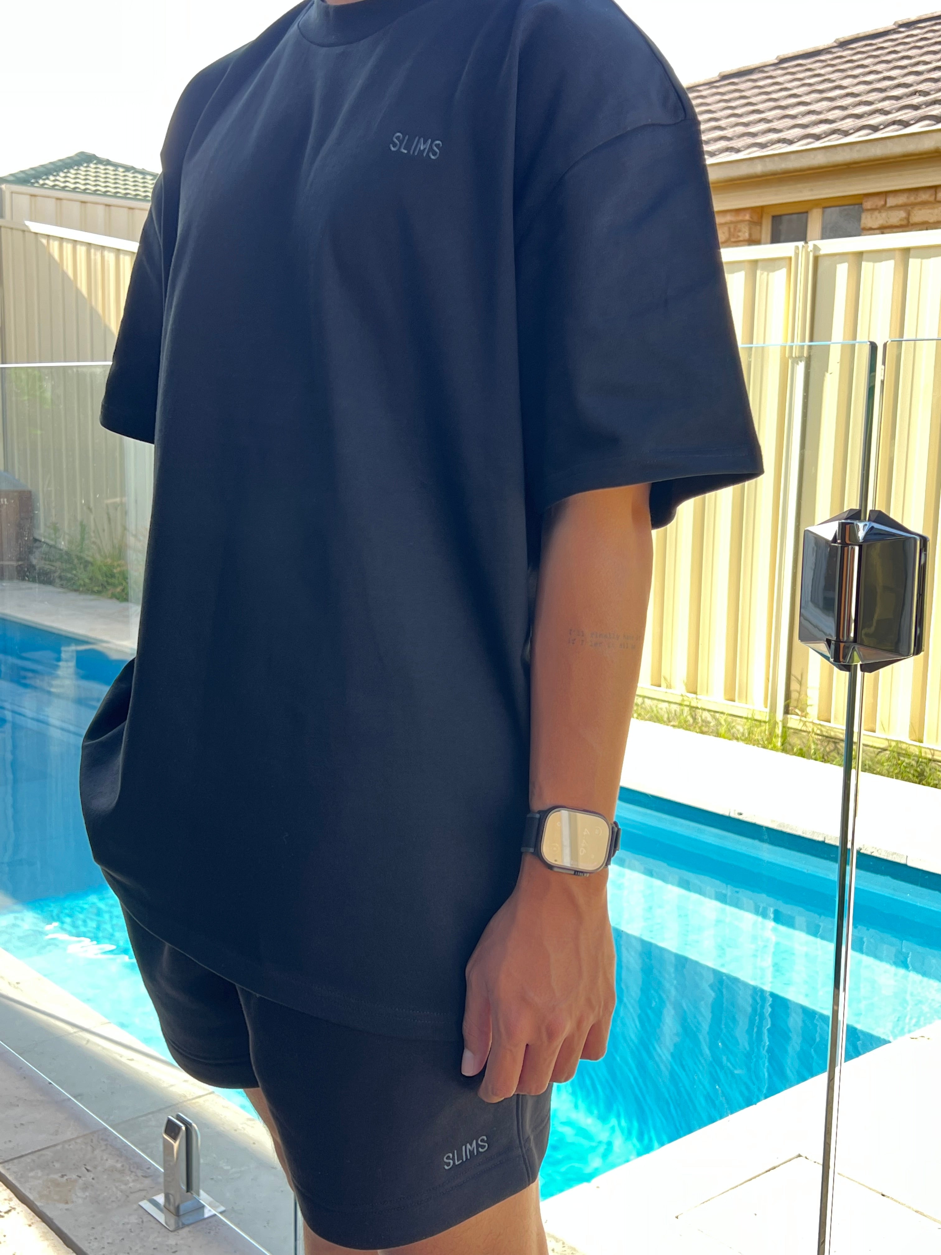 Mens Black Slims Tee (T-Shirt Only)- PRE-PAID ITEM