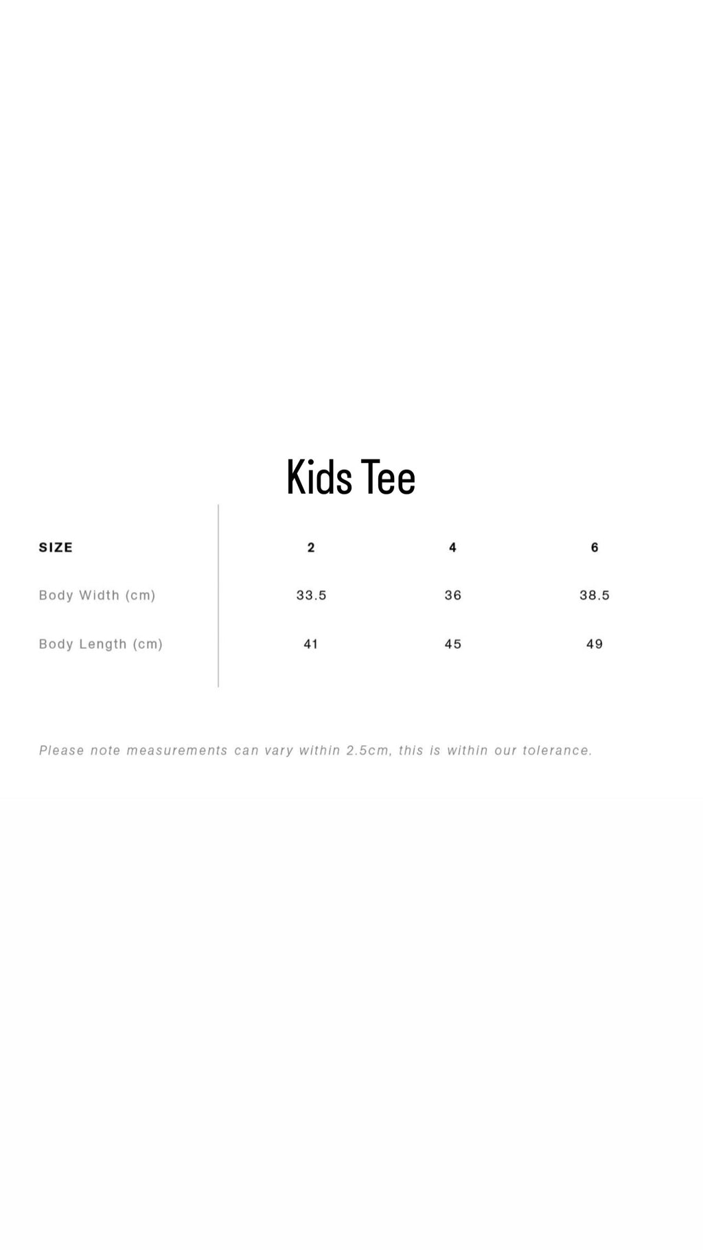 Kids/Youth Bone Slims Tee (T-Shirt Only) PRE-PAID ITEM ONLY