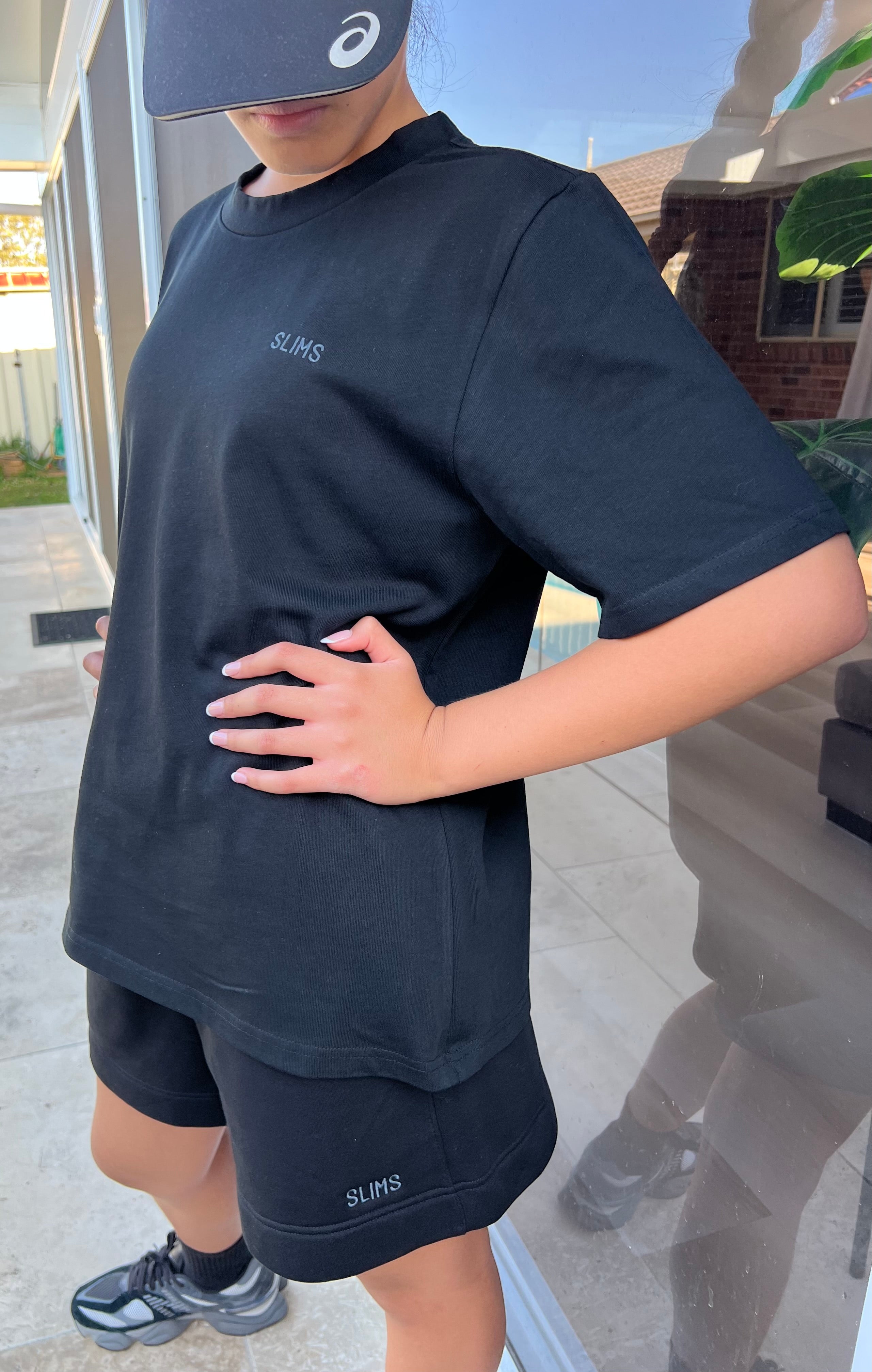 Womens Black Slims Tee (T-shirt only) PRE-PAID ITEM