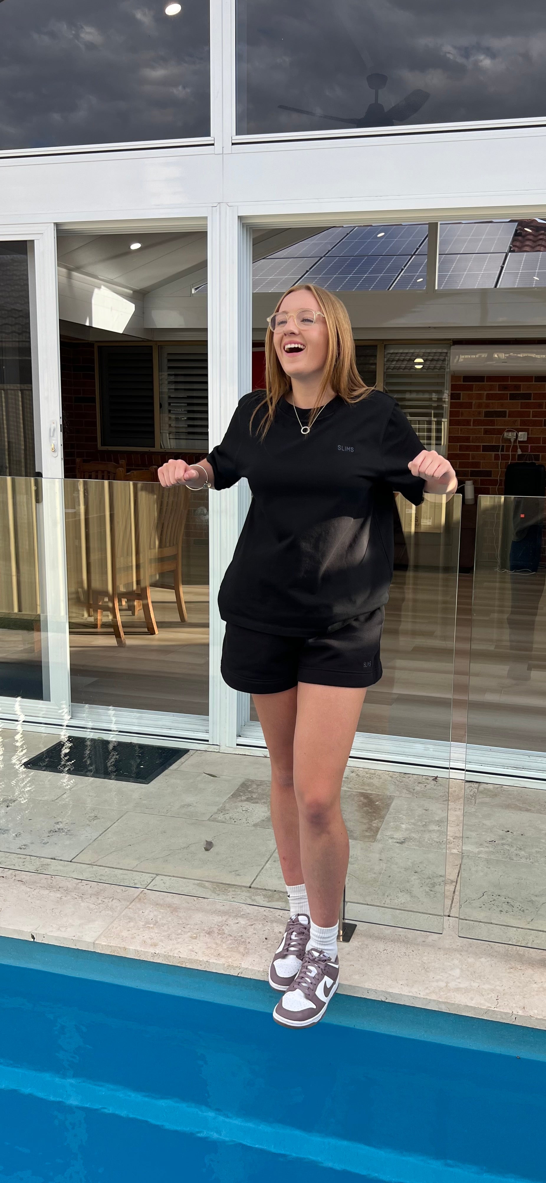 Womens Black Slims Tee (T-shirt only) PRE-PAID ITEM