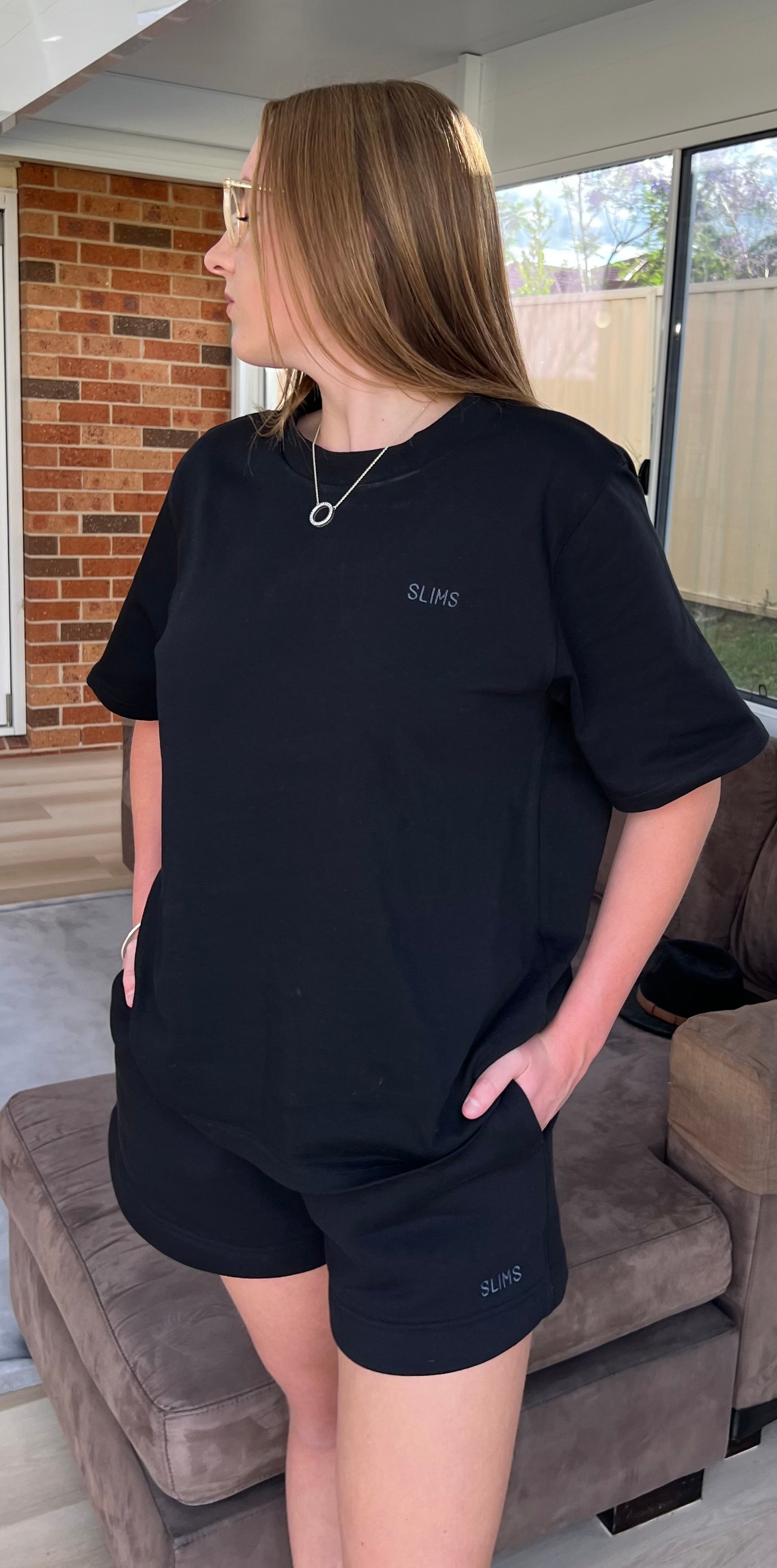 Womens Black Slims Tee (T-shirt only) PRE-PAID ITEM