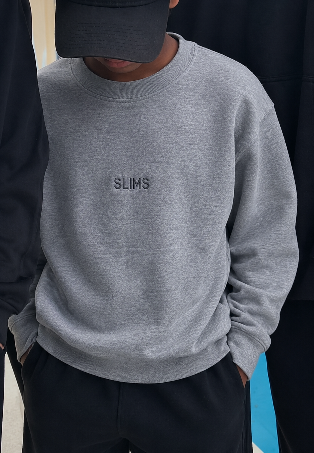 NEW ARRIVAL!! Slims Grey Embroidered Crew Jumper (Pre-Order)