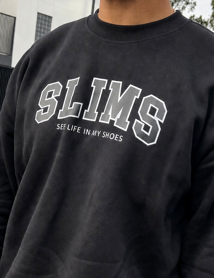 NEW ARRIVAL!! Slims Black Statement Crew Jumper (Pre-Order)