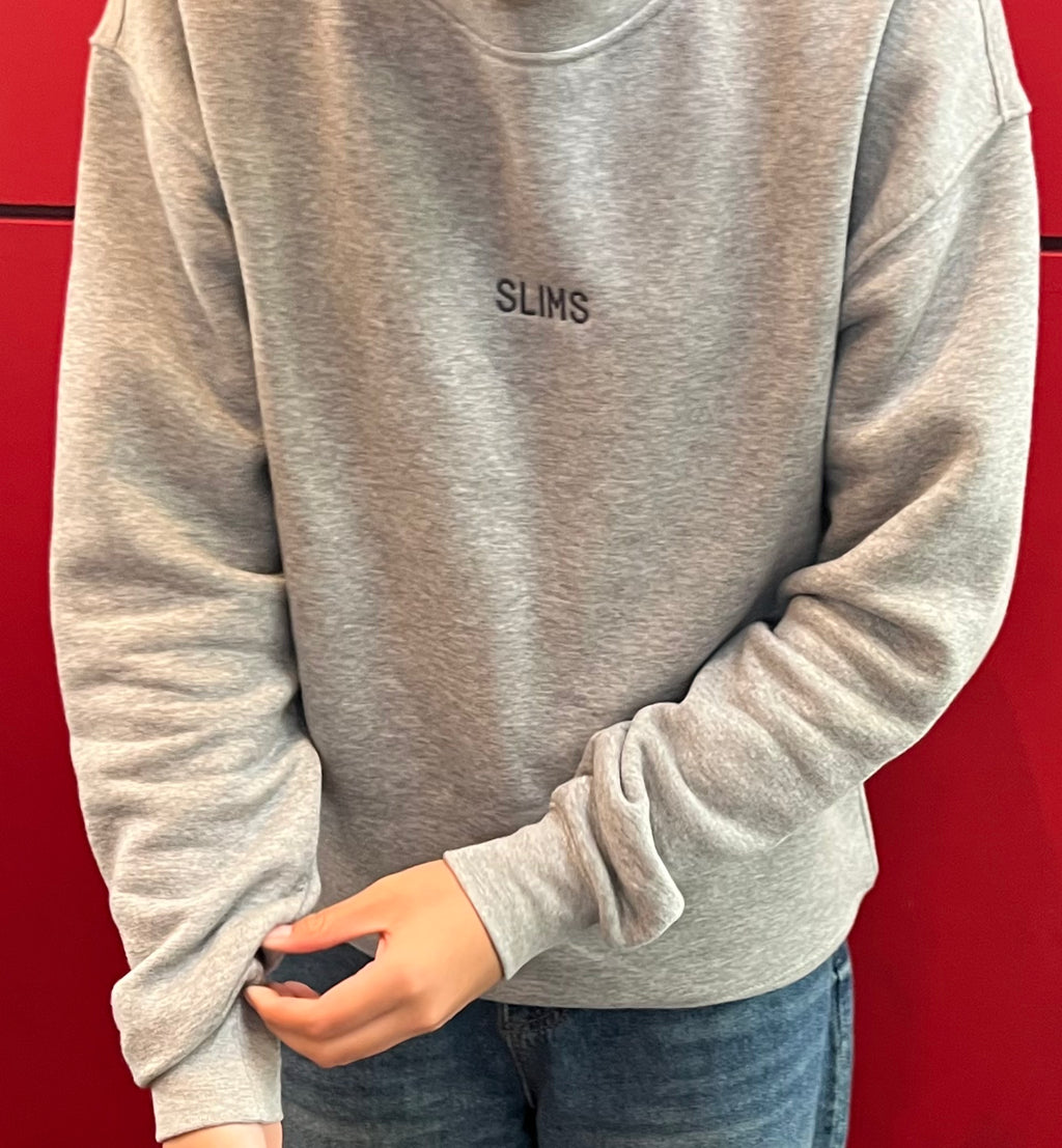 NEW ARRIVAL!! Slims Grey Embroidered Crew Jumper (Pre-Order)