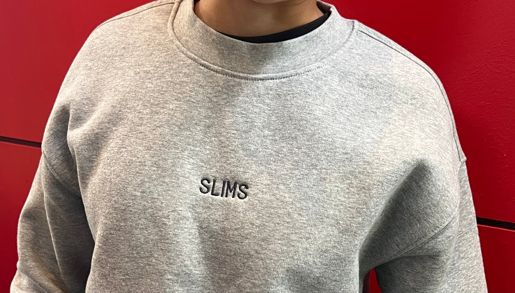 NEW ARRIVAL!! Slims Grey Embroidered Crew Jumper (Pre-Order)