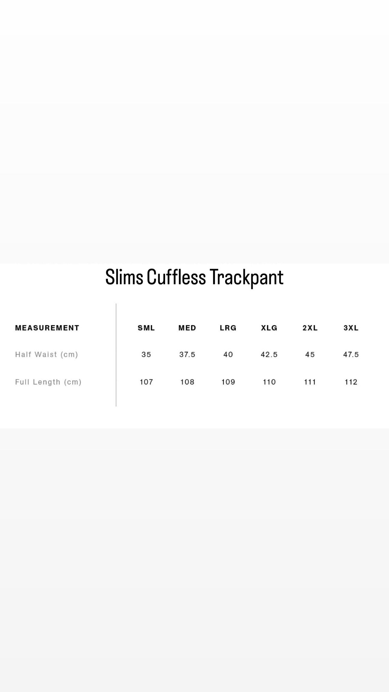 Mens Slims Cuffless Track-Pants (Pre-Order)- NEW