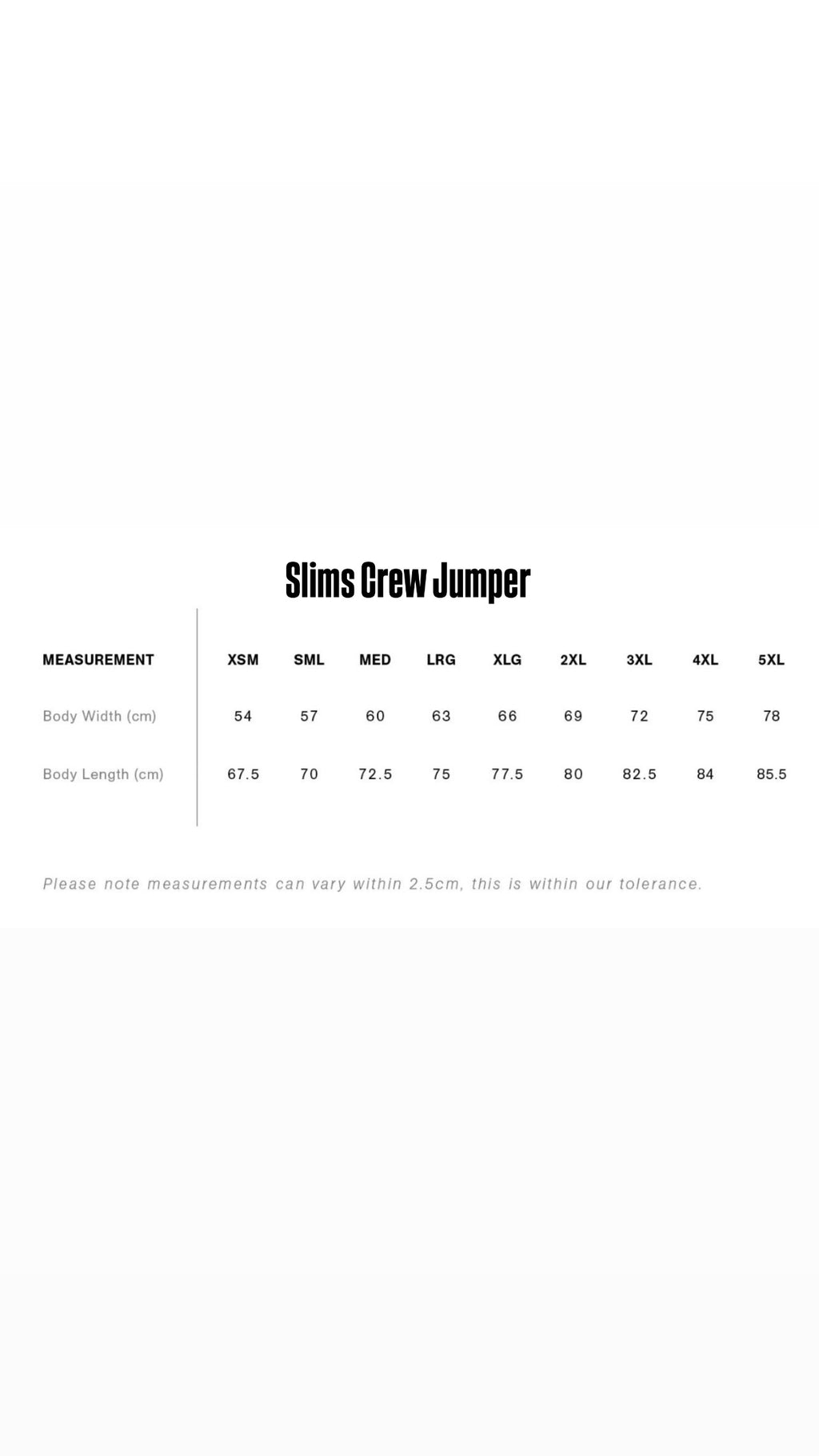 NEW ARRIVAL!! Slims Black Statement Crew Jumper (Pre-Order)